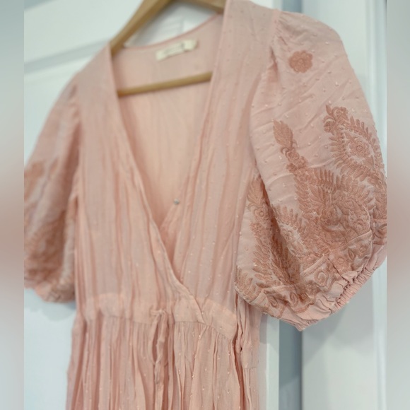 🚨 S O L D 🚨 Rare Christy dawn embroidered petal pink dahlia dress small - Picture 9 of 17